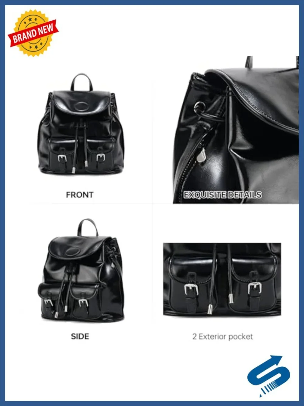 Women's Mini Leather Backpack Purse Quilted Vegan Leather Travel Handbag